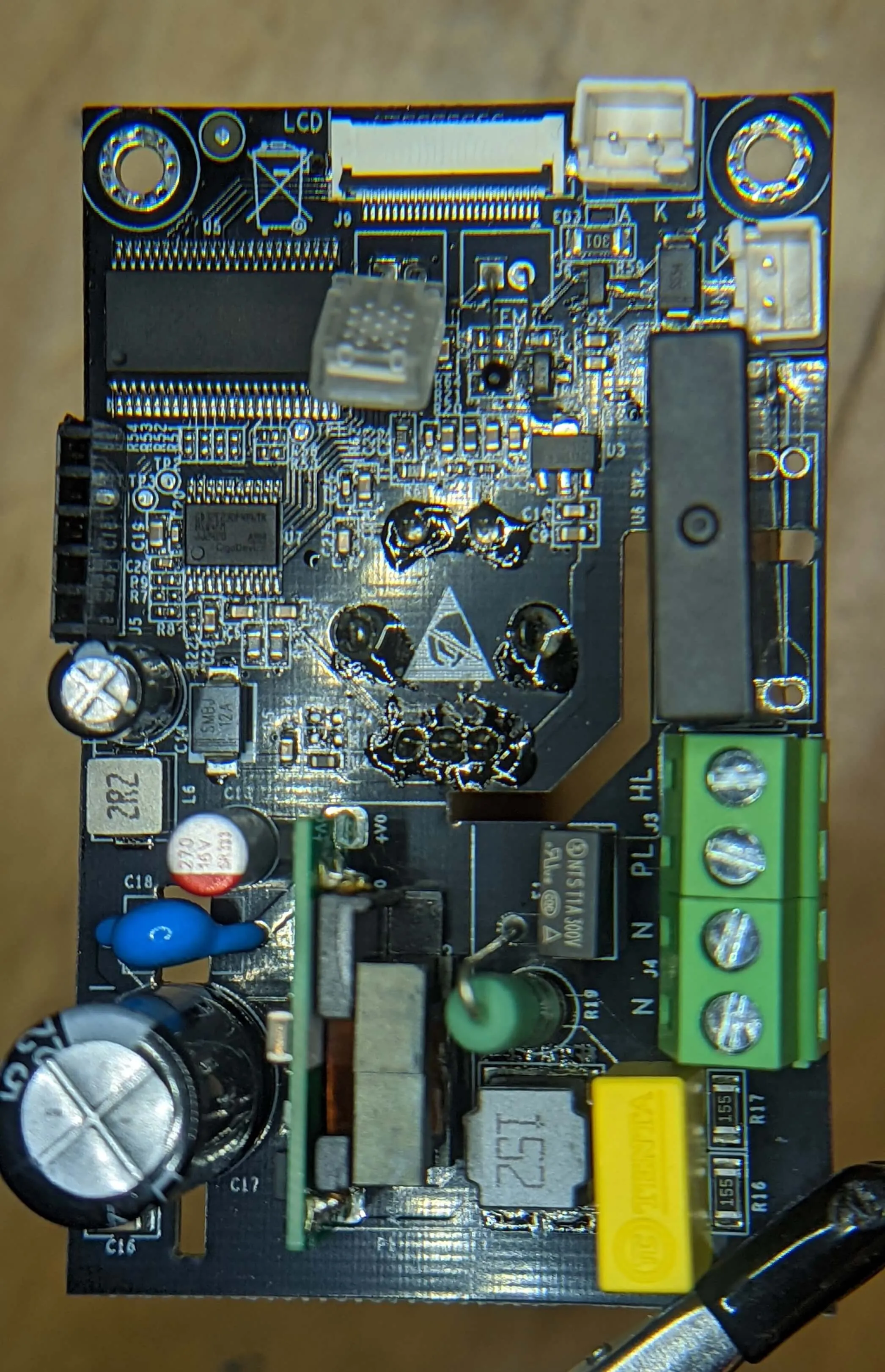 A photograph of the front of the board