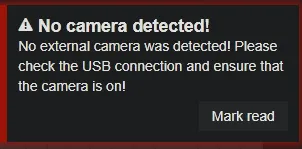 The custom error notification