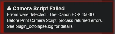 The original error notification